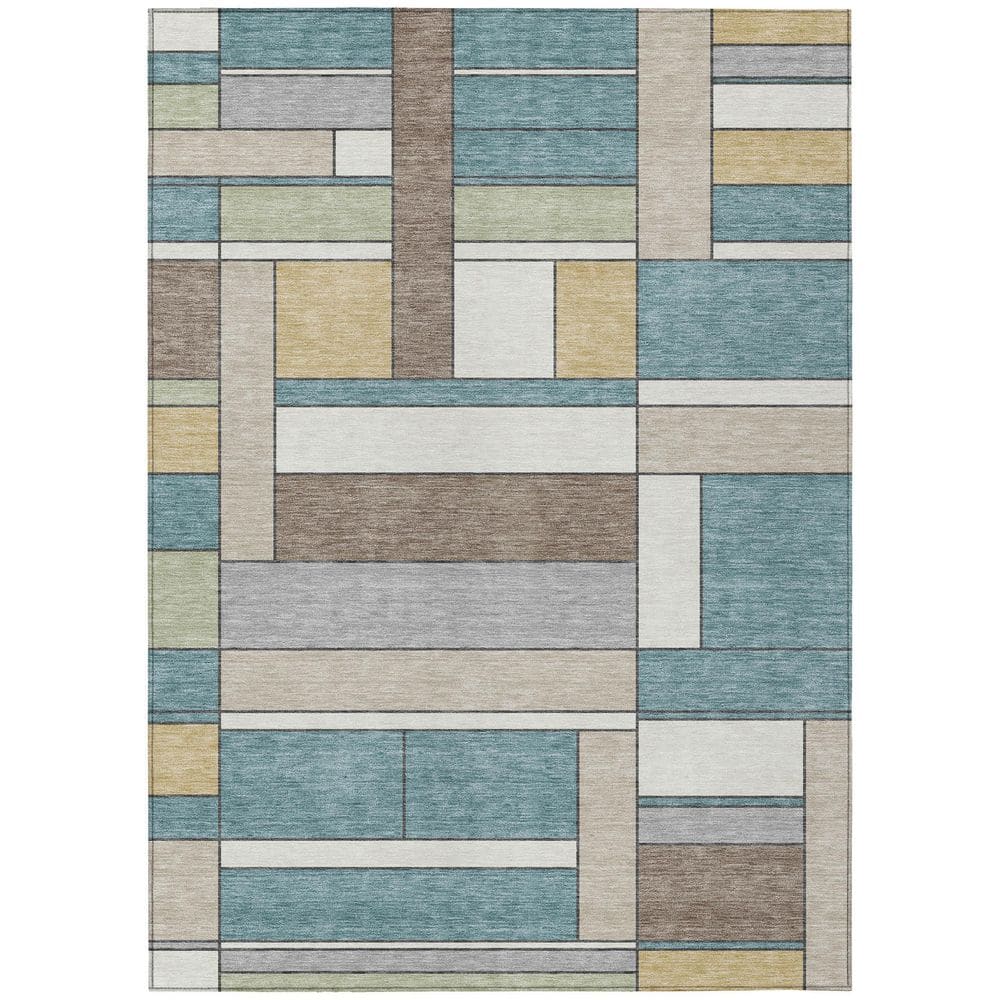 Chantille Machine Washable Indoor/Outdoor Abstract ACN2834 Teal 10 ft. x 14 ft. Area Rug price history on PriceWatchPro