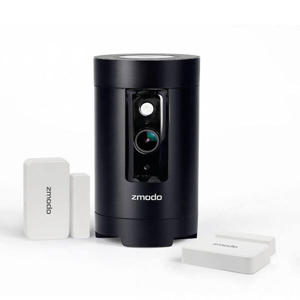 Zmodo Pivot 1080p HD Wireless 360° Rotating Security Camera with 2-Pack Door Window Sensor All-in-One Smart Hub