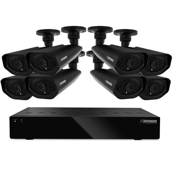 Defender 8-Channel Smart Surveillance System with 1TB HDD and (8) 800 TVL Cameras and 150 ft. Night Vision