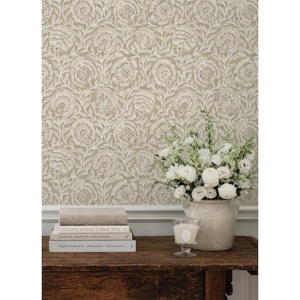 Aliviya Pistachio Peel and Stick Wallpaper