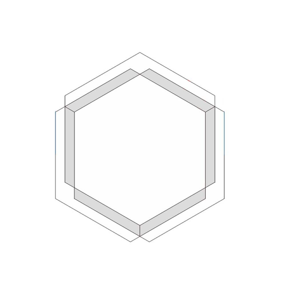 28 in. W x 31.5 in. H Hexagon Silver Mirror, Wall-Mounted Decorative Round 