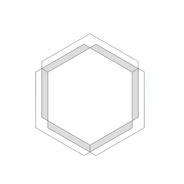 Unbranded 28 in. W x 31.5 in. H Hexagon Silver Mirror, Wall-Mounted Decorative Round Wall Mirror