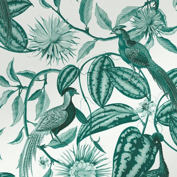 Graham & Brown Amherst Garden Teal Blue Wallpaper