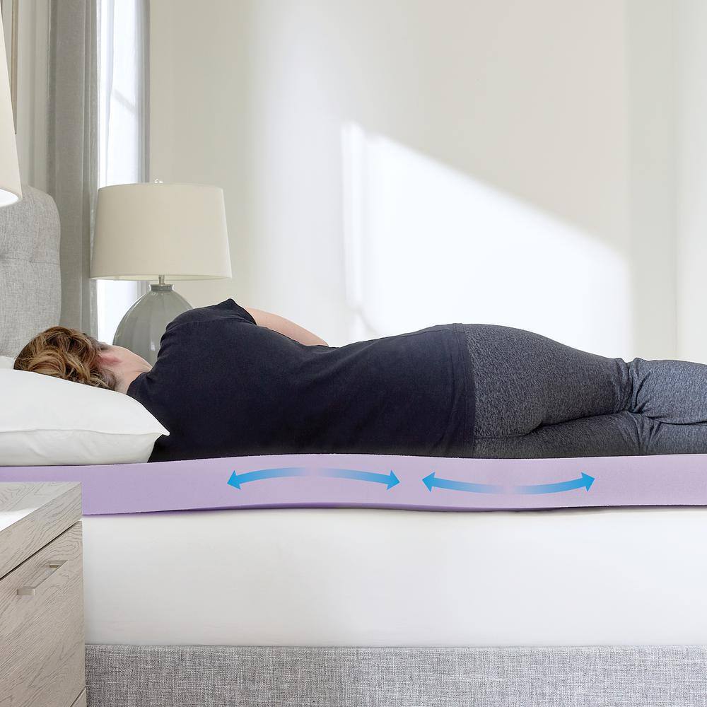 Lavender Scented Twin XL Memory Foam Mattress Topper