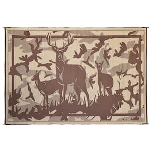 8 ft. x 11 ft. Deer Camo/Brown Reversible Mat