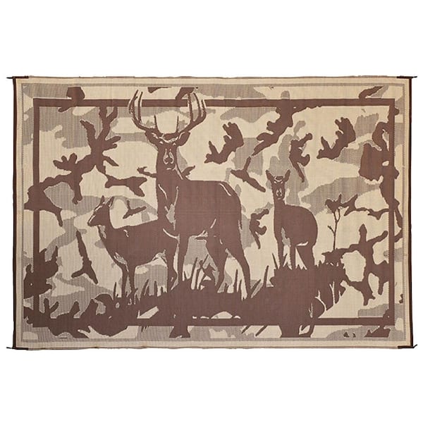 8 ft. x 11 ft. Deer Camo/Brown Reversible Mat