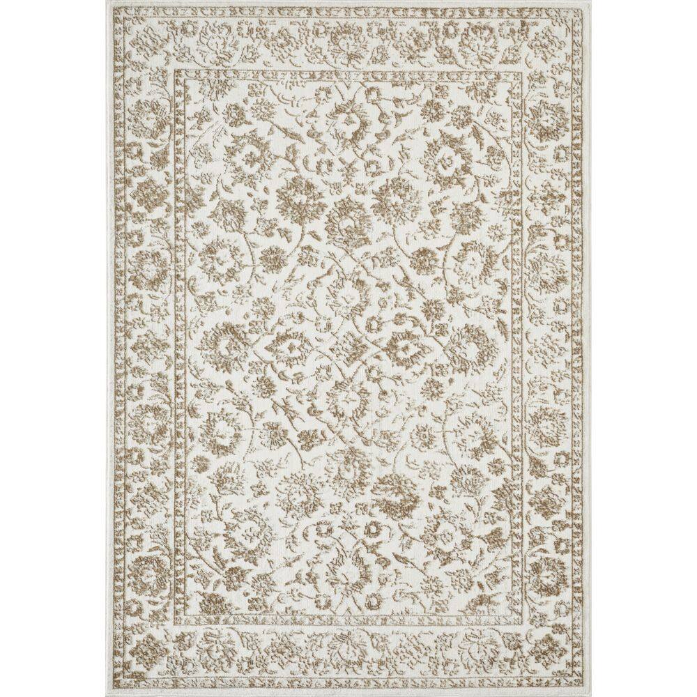 LOOMAKNOTI Aysal Alazah Cream 5 ft. 3 in. x 7 ft. 3 in. Geometric ...