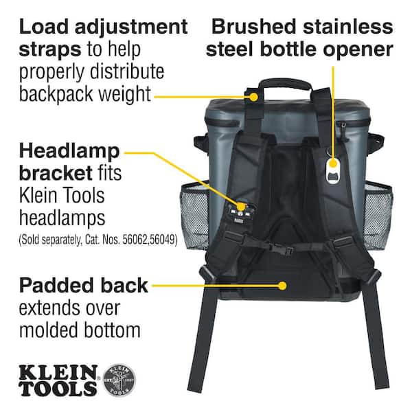 Klein Tools 22 .8 Qt. Backpack Cooler and Ice Pack Set, 3-Piece 80126 - The  Home Depot