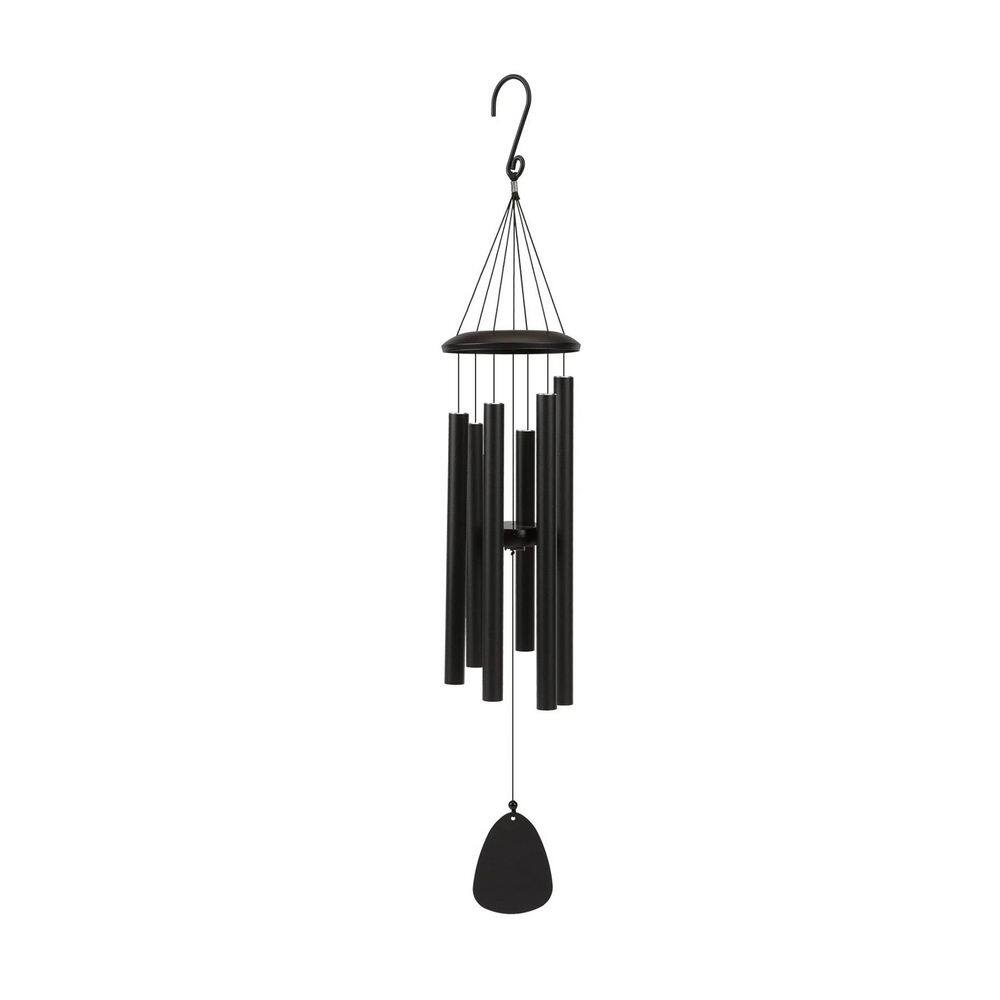 32 in. Aluminum Deep Tone Wind Chimes Outdoor Large Decor Modern Minimalist Melodic Memorial Gift Black price history on PriceWatchPro