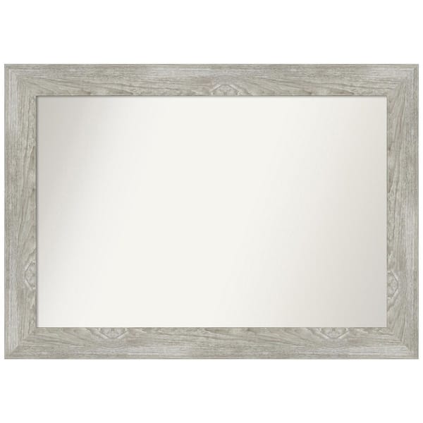 Amanti Art Dove Greywash 42 in. W x 30 in. H Non-Beveled Bathroom Wall Mirror in Gray