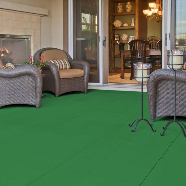 Behr Premium 5 Gal 450b 7 Green Grass, Outdoor Flooring Over Grass Home Depot