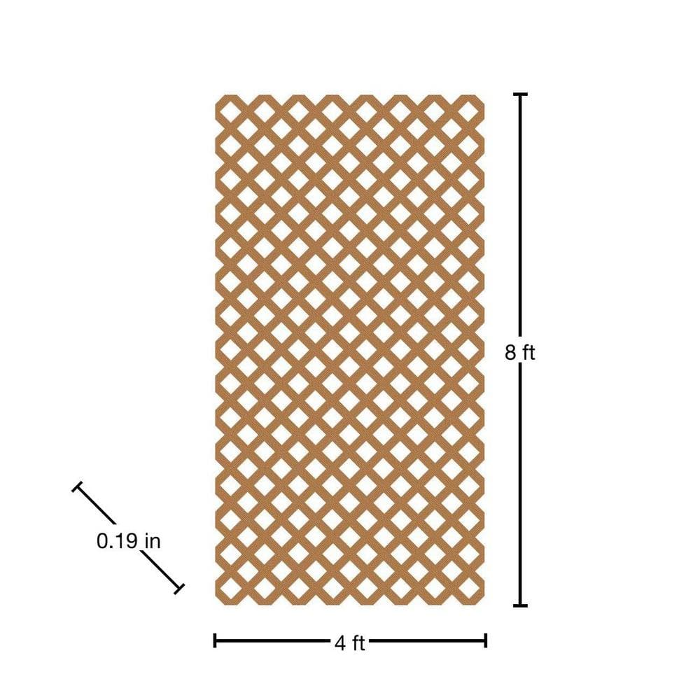 Nantucket Gray 4 ft x 8 ft Vinyl Lattice Panel