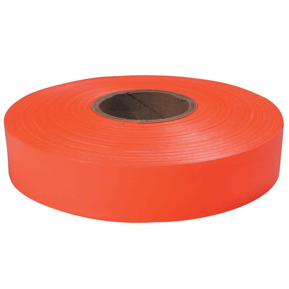 Outdoor Marking Ribbon Flagging Tape Trail for Marking Stakes Trees Orange 