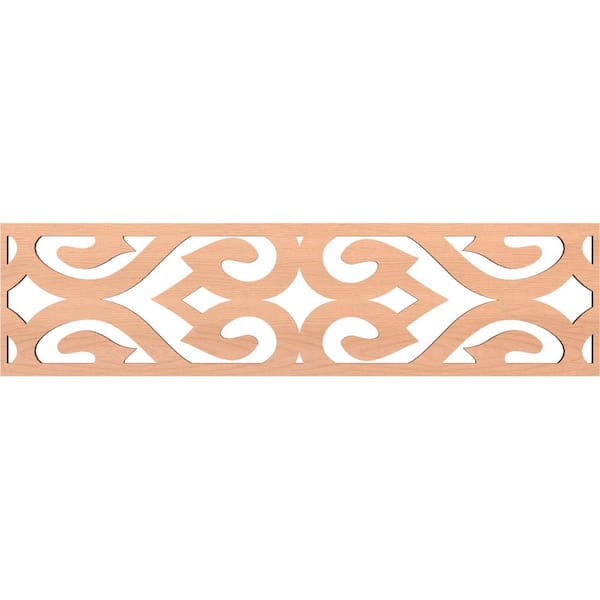 Ekena Millwork Keene Fretwork 0.375 in. D x 47 in. W x 12 in. L Alder Wood Panel Moulding