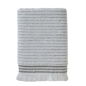 Subtle Stripe Bath Towel White