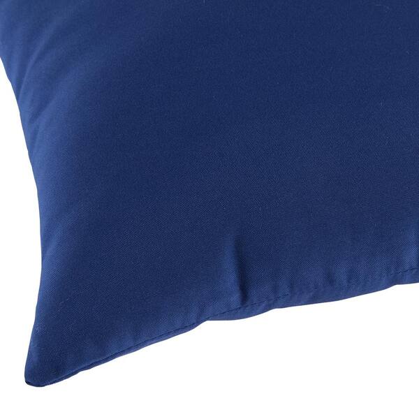 Greendale Home Fashions Marine Blue Chevron 14x22 Cotton Canvas Throw Pillow