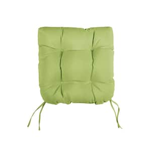 Apple Green Tufted Chair Cushion Round U-Shaped Back 19 x 19 x 3