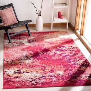 Madison Red/Ivory 5 ft. x 8 ft. Abstract Gradient Area Rug