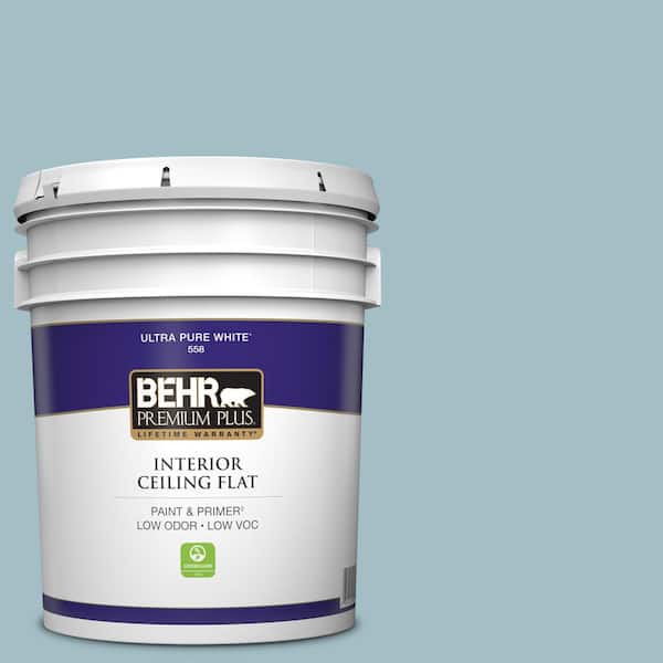 BEHR PREMIUM PLUS 5 gal. #PPU13-11 Clear Vista Ceiling Flat Interior Paint