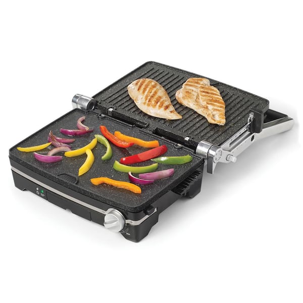 Costway Electric Panini Press Grill 1200-Watt Sandwich Maker with  Independent Temperature Control and Removable Drip Tray F1W-10N197U1-MW -  The Home