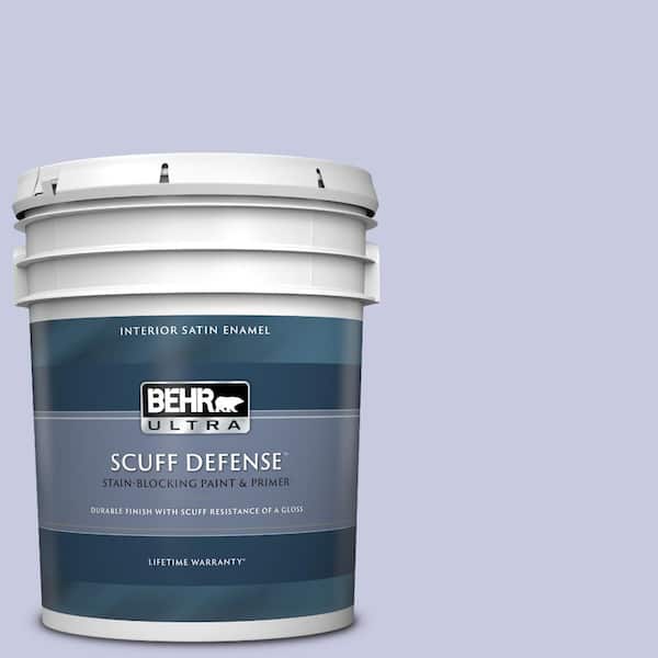 BEHR ULTRA 5 gal. #630C-3 Timeless Lilac Extra Durable Satin Enamel Interior Paint & Primer