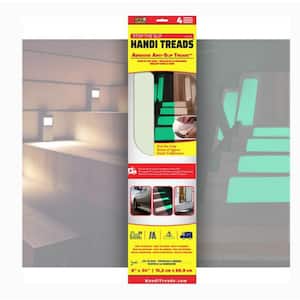 Handi Treads 6 in. x24 in. GritTreads Adhesive Treads, Bright Glow (4-Pack)