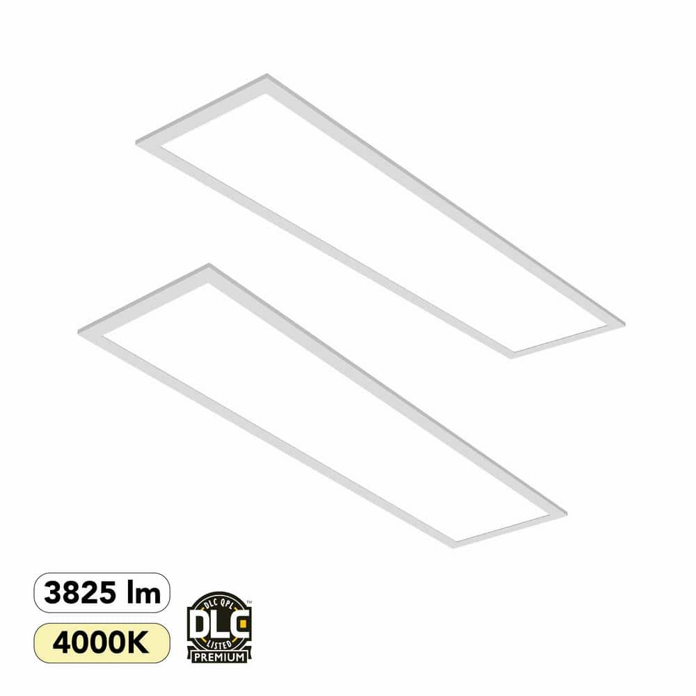 1 ft. x 4 ft. 250-Watt Equivalent White Integrated LED Backlit Troffer, 382