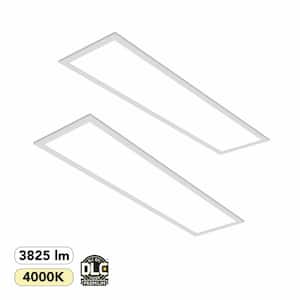 1 ft. x 4 ft. 250-Watt Equivalent White Integrated LED Backlit Troffer, 3825 Lumens, 4000K Bright White (2-Pack)