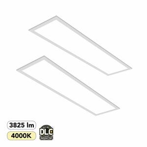 1 ft. x 4 ft. 250-Watt Equivalent White Integrated LED Backlit Troffer, 3825 Lumens, 4000K Bright White (2-Pack)