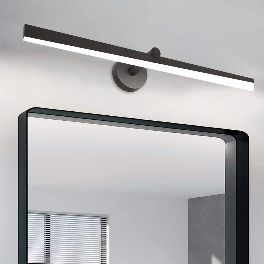 Cedar Hill 23 in. 14Watt 1Light Black LED Vanity Light with Dimming