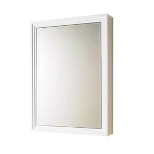 22 in. W x 30 in. H x 5 in. D Framed Surface-Mount Bathroom Medicine Cabinet in White