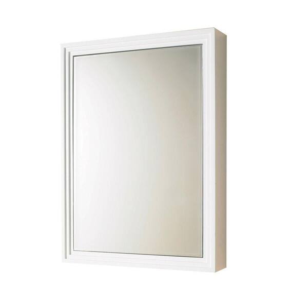 DECOLAV 22 in. W x 30 in. H x 5 in. D Framed Surface-Mount Bathroom Medicine Cabinet in White