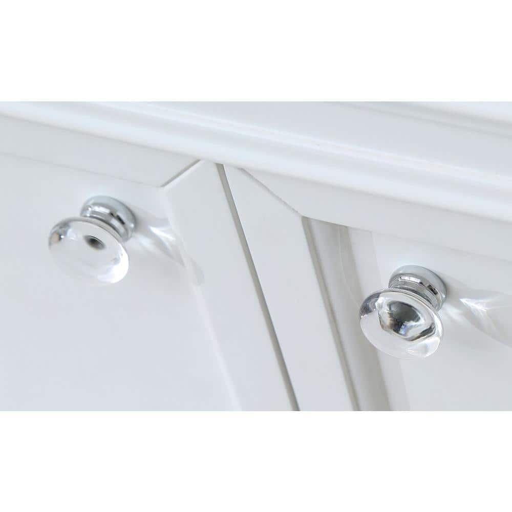 White Marble Top 48'' Single Bathroom Vanity with Ceramic Sink