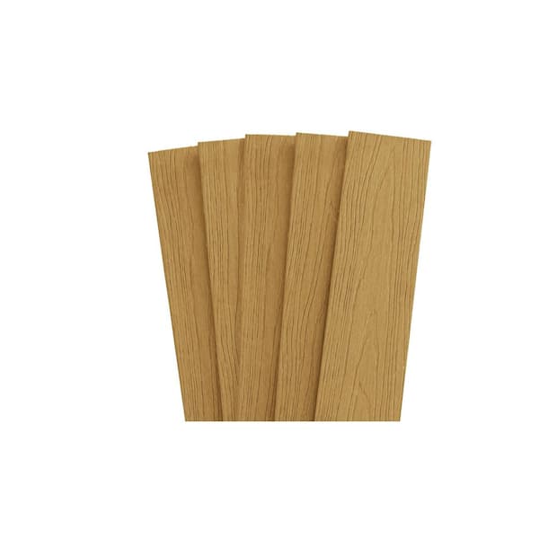 0.40 in. x 5.51 in. x 70.20 in. Red Cedar Capped Composite Flat Top Fence Picket (5-Pack)