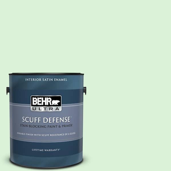BEHR ULTRA 1 gal. #P390-1 Frostini Extra Durable Satin Enamel Interior Paint & Primer