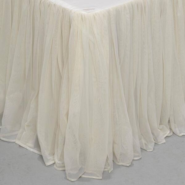 White tulle 2024 skirt queen size