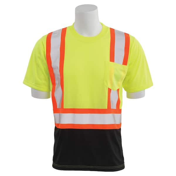 ERB 9601SBC Men's 5X Hi Viz Lime Polyester Safety T-Shirt