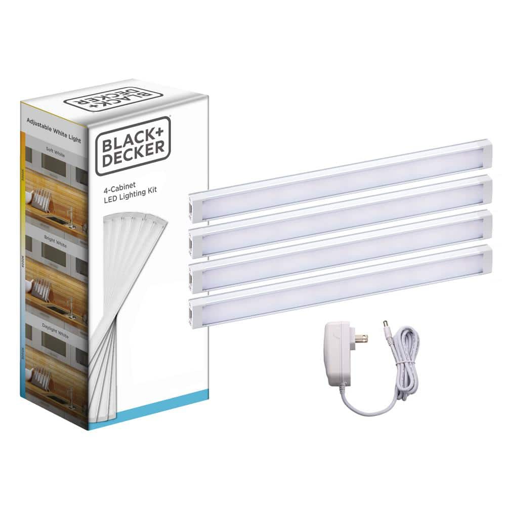 Slim White LED Under Cabinet Light Bar Kit with Motion Sensor
