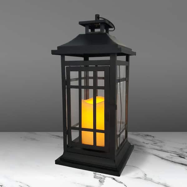 12.4-Inch LED Lighted Battery Operated Lantern Warm White