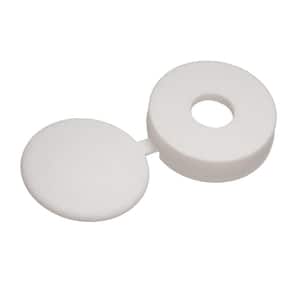 #10 White Pan-Head Hinged Screw Covers (3-Pack)