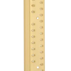 Satin Brass Fluted 72 in. Carpet Gripper with Teeth
