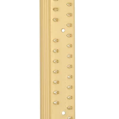 Satin Brass Fluted 72 in. Carpet Gripper with Teeth