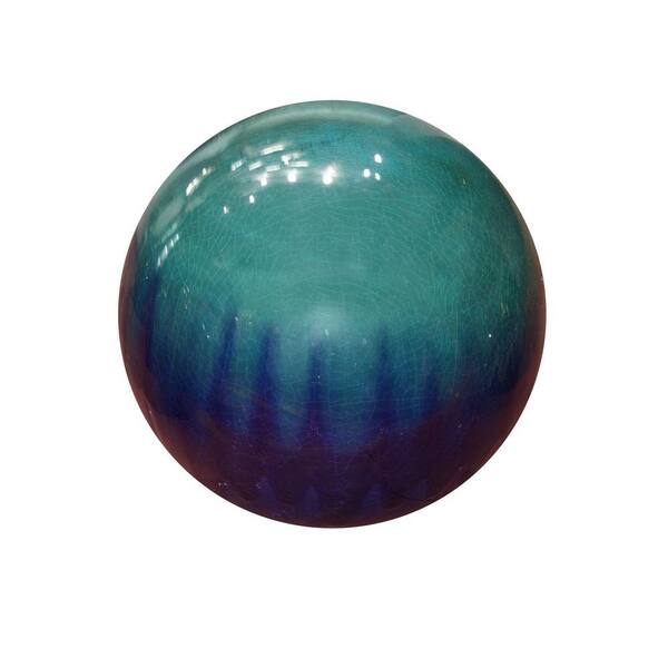 Alpine 10 in. Blue Ceramic Gazing Globe