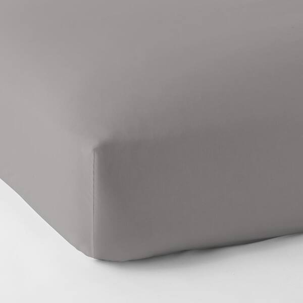 The Company Store Legends Hotel Silver 450-Thread Count Wrinkle-Free Supima Cotton Sateen California King Deep Pocket Fitted Sheet