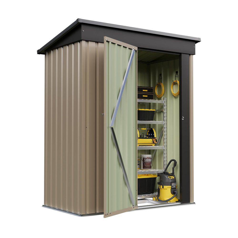 5ft. W x 3 ft. D Metal Storage Shed with Lockable Door with Floor Frame (15 sq. ft. ) price history on PriceWatchPro