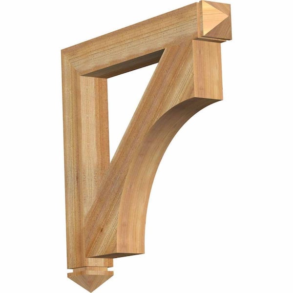 Ekena Millwork 4 in. x 30 in. x 30 in. Western Red Cedar Westlake Arts and Crafts Rough Sawn