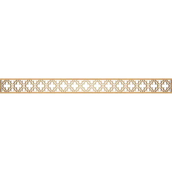 Ekena Millwork Chicago Fretwork 0.375 in. D x 46.375 in. W x 4 in. L MDF Wood Panel Moulding