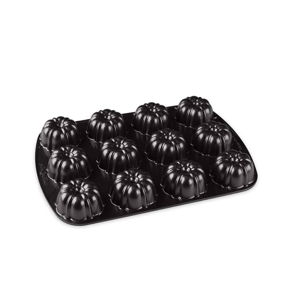 3.75-Cup Cast Aluminum Brownie Bundt Pan Non-Stick, Graphite