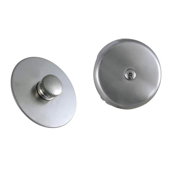Kingston Brass Trimscape Tub Drain Stopper with Overflow Plate Replacement Trim Kit, Brushed Nickel