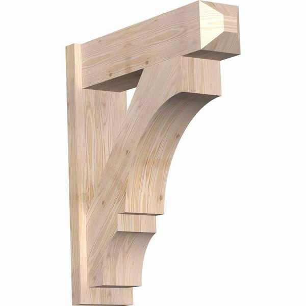 Ekena Millwork 8 in. x 32 in. x 28 in. Balboa Craftsman Smooth Douglas Fir Outlooker